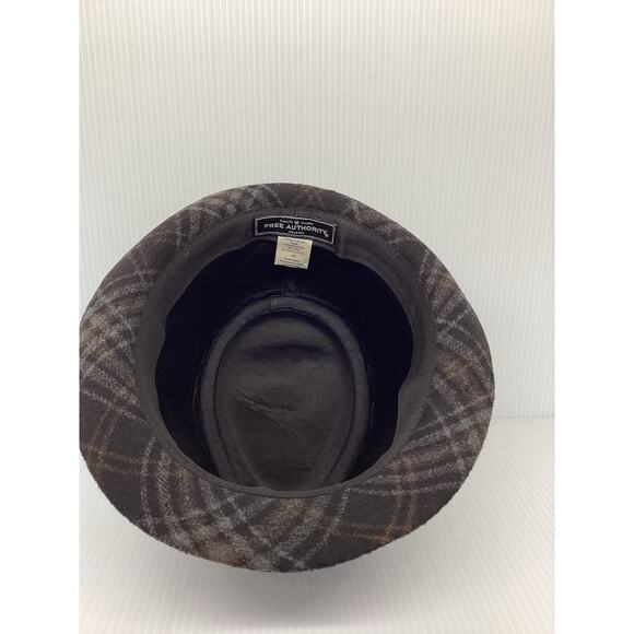Free Authority Black Gray Plaid Fedora L/XL - Picture 5 of 5